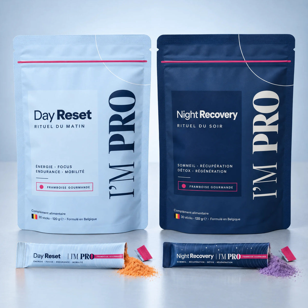 Pack Day Reset + Night Recovery · Fraise addict